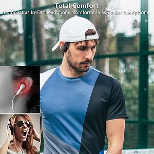 Навушники Bluetooth 5.0 Ear Hook Спортивні з мікрофоном для шумопригнічення Supports TF Card & FM Radio Стерео MP3 Безпровідні Red synthetic.ua - Фото 1