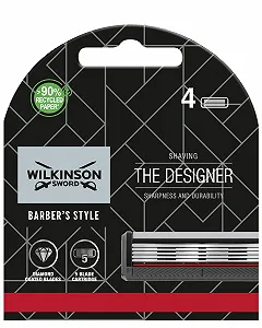 Лезвия для бритвы Wilkinson Sword Barber's Style The Designer 4 шт - Фото 1