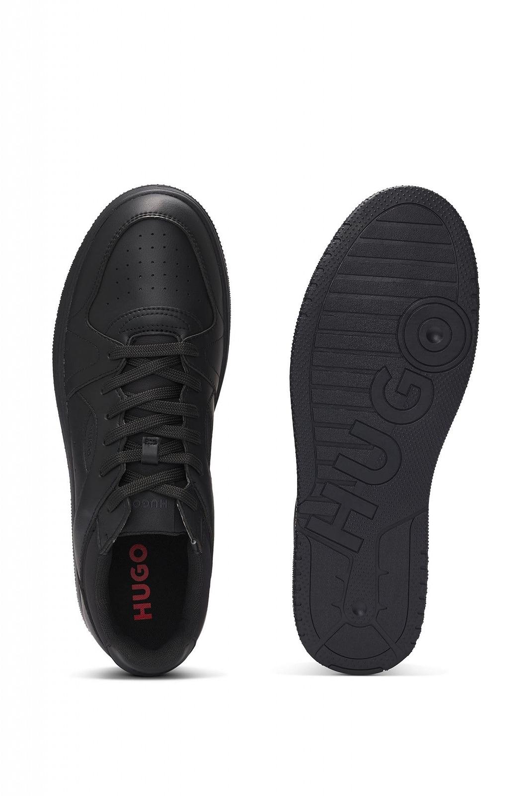 Кросівки HUGO Hadrian Tenn зі штучної шкіри на шнурівці з логотипом, фото №4