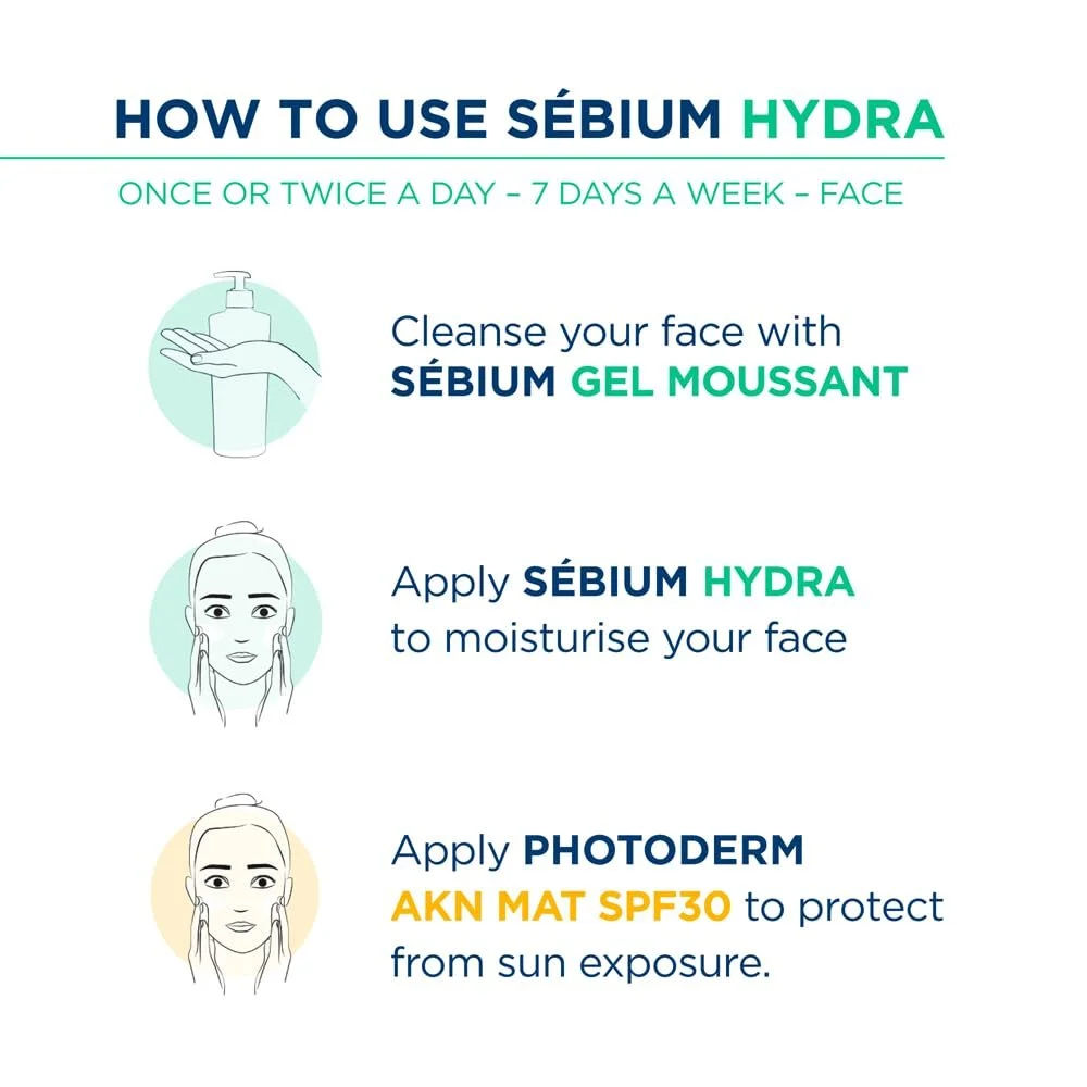 Зволожуючий компенсуючий крем Bioderma Sebium Hydra 40 мл, фото №5 Зволожуючий компенсуючий крем Bioderma Sebium Hydra 40 мл, фото №5