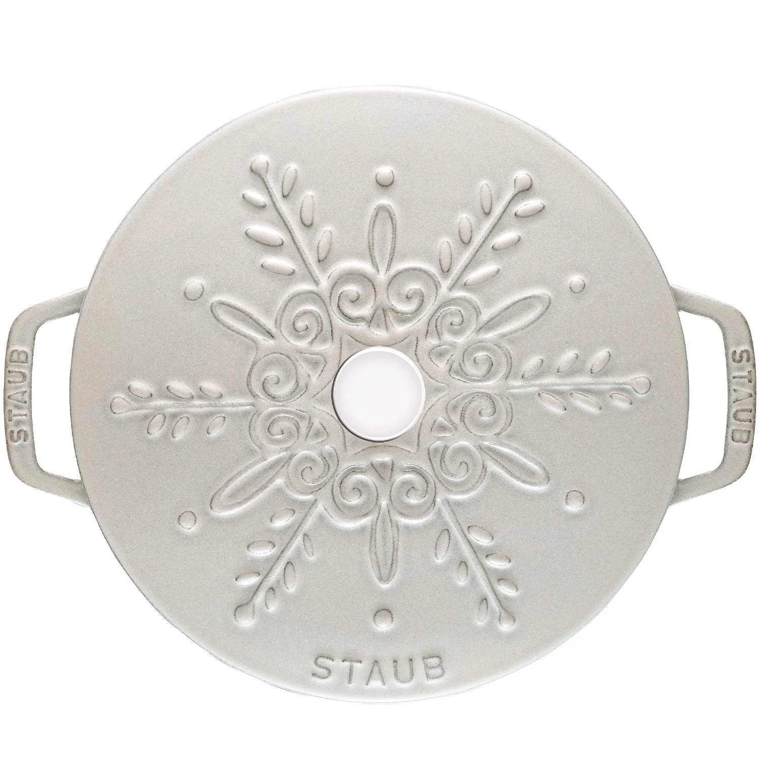 Каструля-жаровня STAUB Snowflake Кругла 24 см Білий трюфель, фото №2