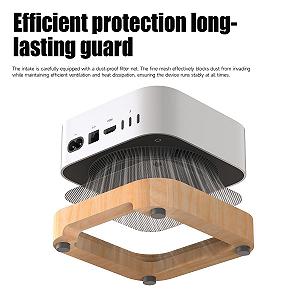 Підставка Деревʼяна для Mac Mini M4/M4 Pro (2024) - Міцна з пиловим фільтром synthetic.ua - Фото 1