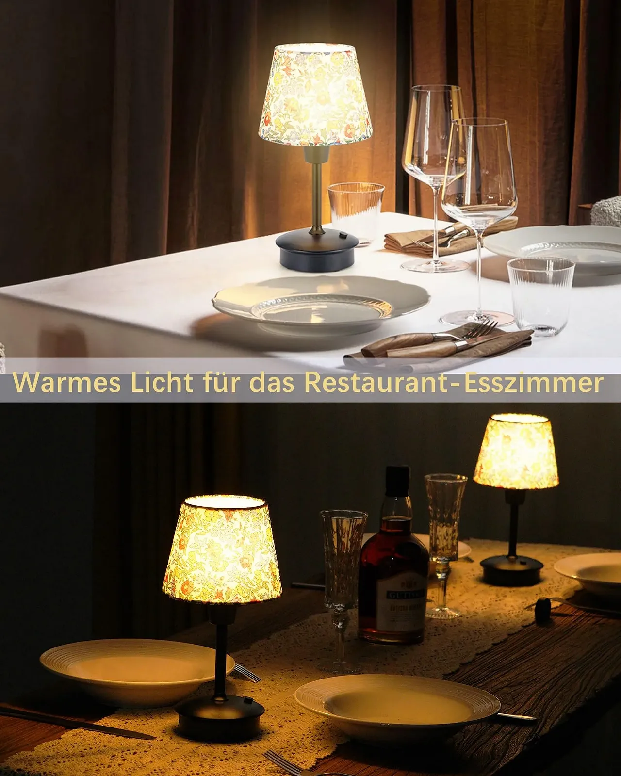 Настільна лампа EGOBASIC акумуляторна світлодіодна сенсорна антична чорна, фото №4