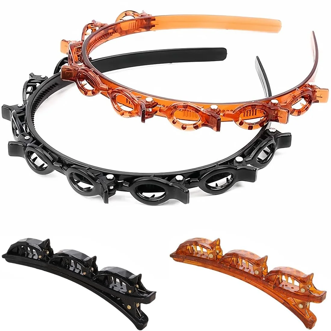 Набір обручів для волосся з затискачами, фото №1