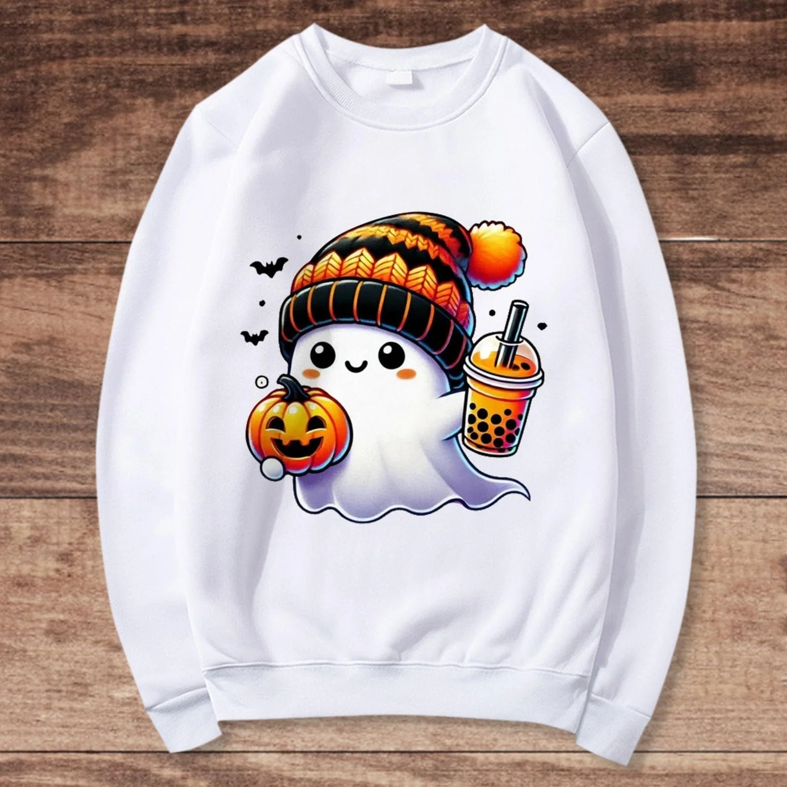 Хеллоуин Топы Женские Хеллоуин Толстовки Женская Милая Рубашка с Длинным Рукавом Сезонные Толстовки Осенняя Мода 2024 Хеллоуин Пушистая Зимняя Одежда, фото №3