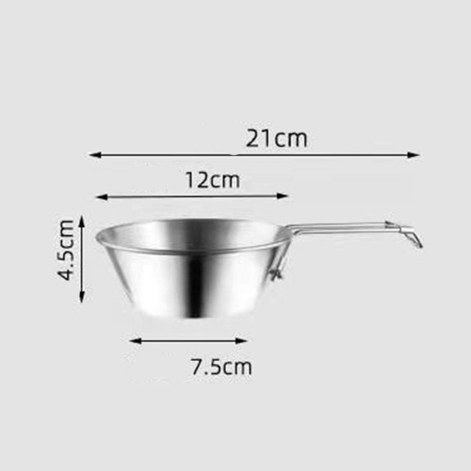 Миска RANRAO Outdoor, 550 мл, нержавіюча сталь, похідна, портативна, з відмітками, фото №4