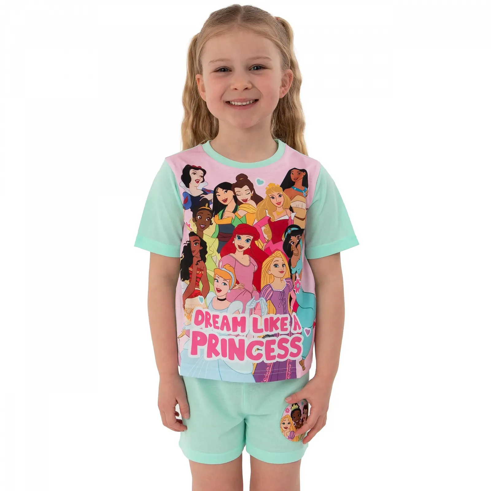 Піжама Disney Princess Дитяча Принцеса з короткими рукавами для дівчат, фото №2 Піжама Disney Princess Дитяча Принцеса з короткими рукавами для дівчат, фото №2