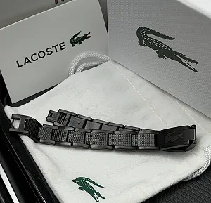 Чоловічий браслет Lacoste Metropole Bracelet, Black - Фото 1