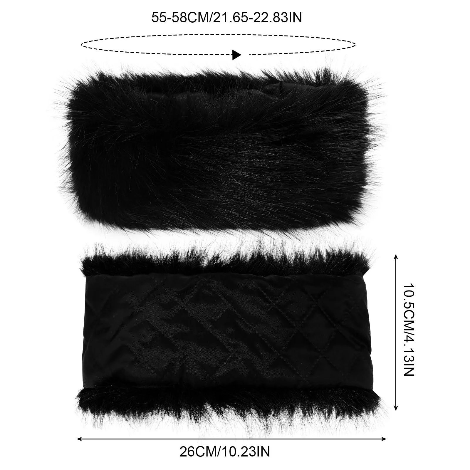 Хутряна Пов'язка на Голову Жіноча Зимова, фото №2