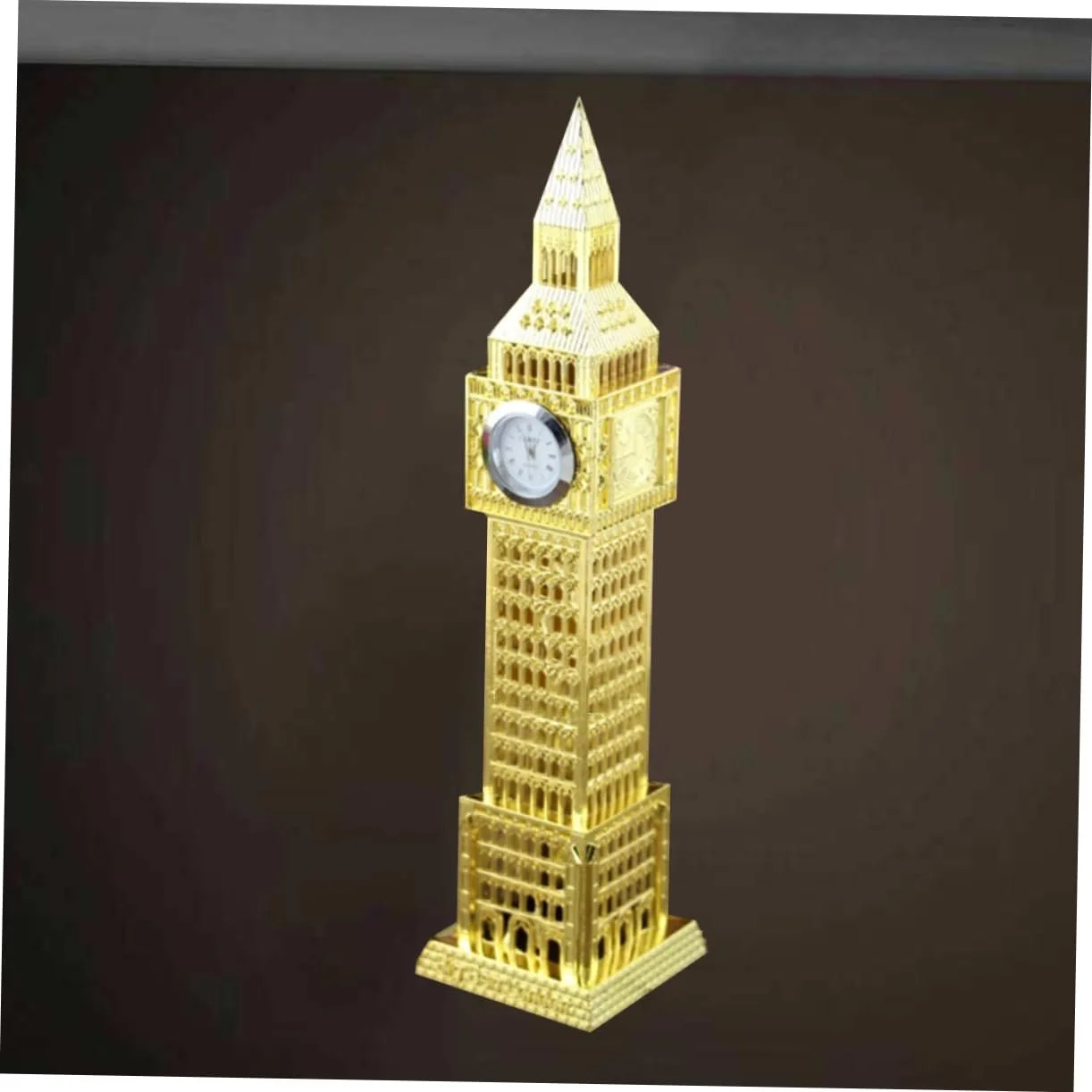 Годинник-будильник Вежа PartyKindom Металевий Золотий, фото №6