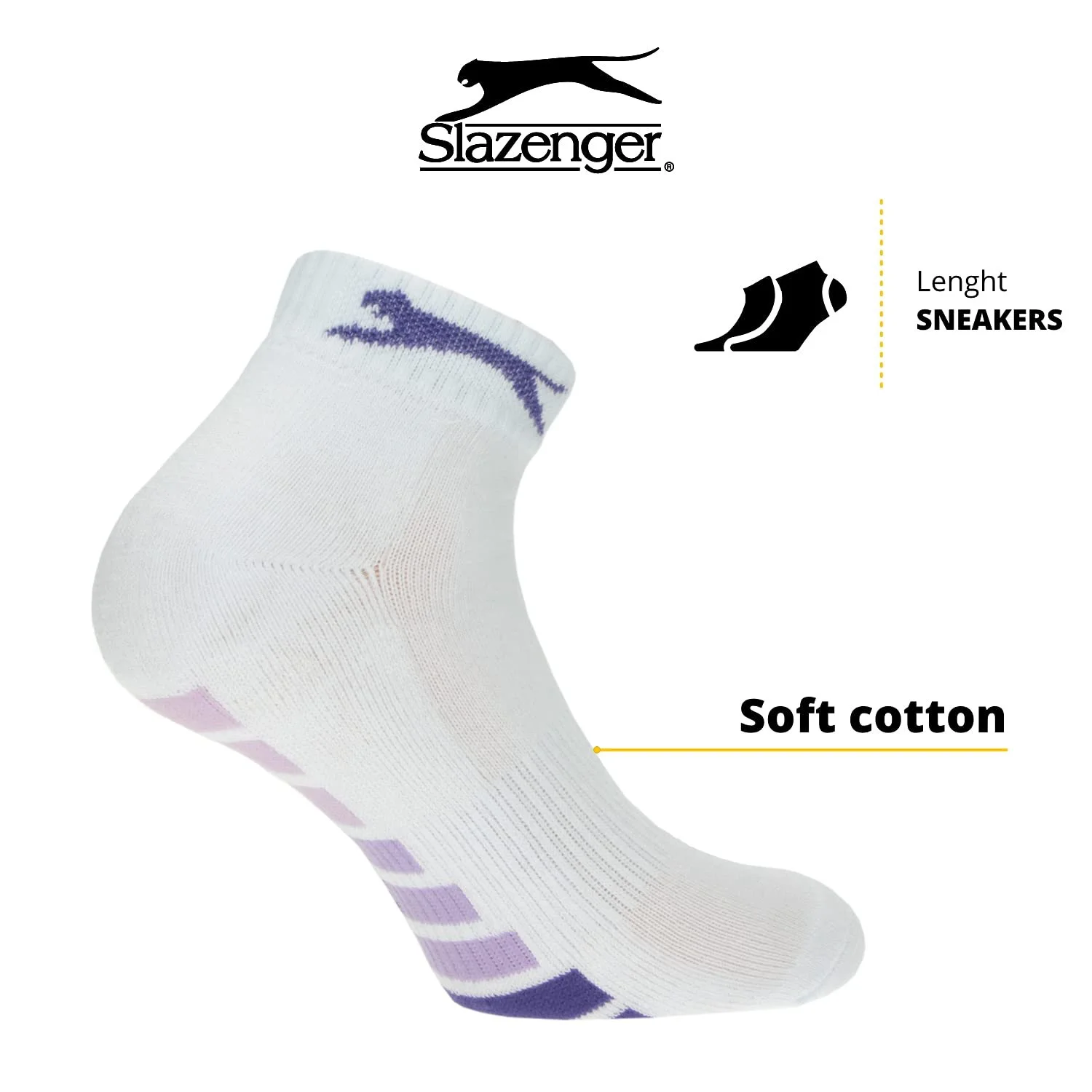 Шкарпетки Slazenger Quarter 6 пар, фото №2 Шкарпетки Slazenger Quarter 6 пар, фото №2