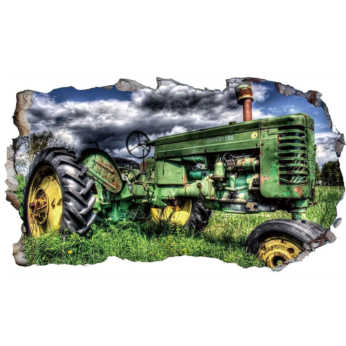 Наклейка на стіну Magic Tractor 3D 1000 x 600 мм, фото №3 Наклейка на стіну Magic Tractor 3D 1000 x 600 мм, фото №3