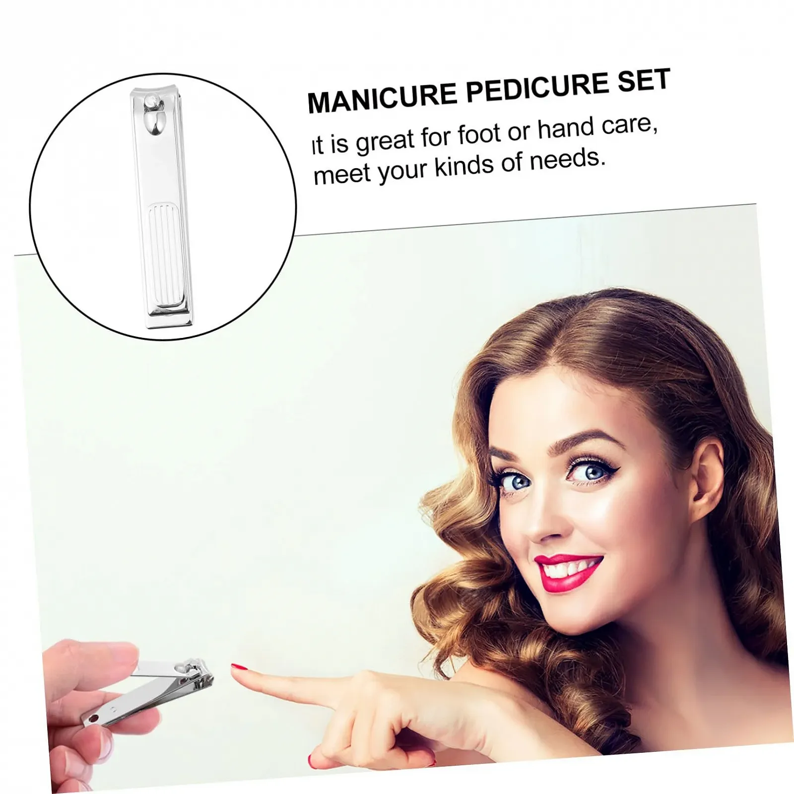 Набор для маникюра и педикюра PACKOVE 9 предметов, нержавеющая сталь, серый, фото №5