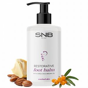 Бальзам для ног SNB Professional с аргановым маслом, маслом какао, облепиховым маслом и маслом ши, увлажняющий с мочевиной, 250 мл - Фото 1