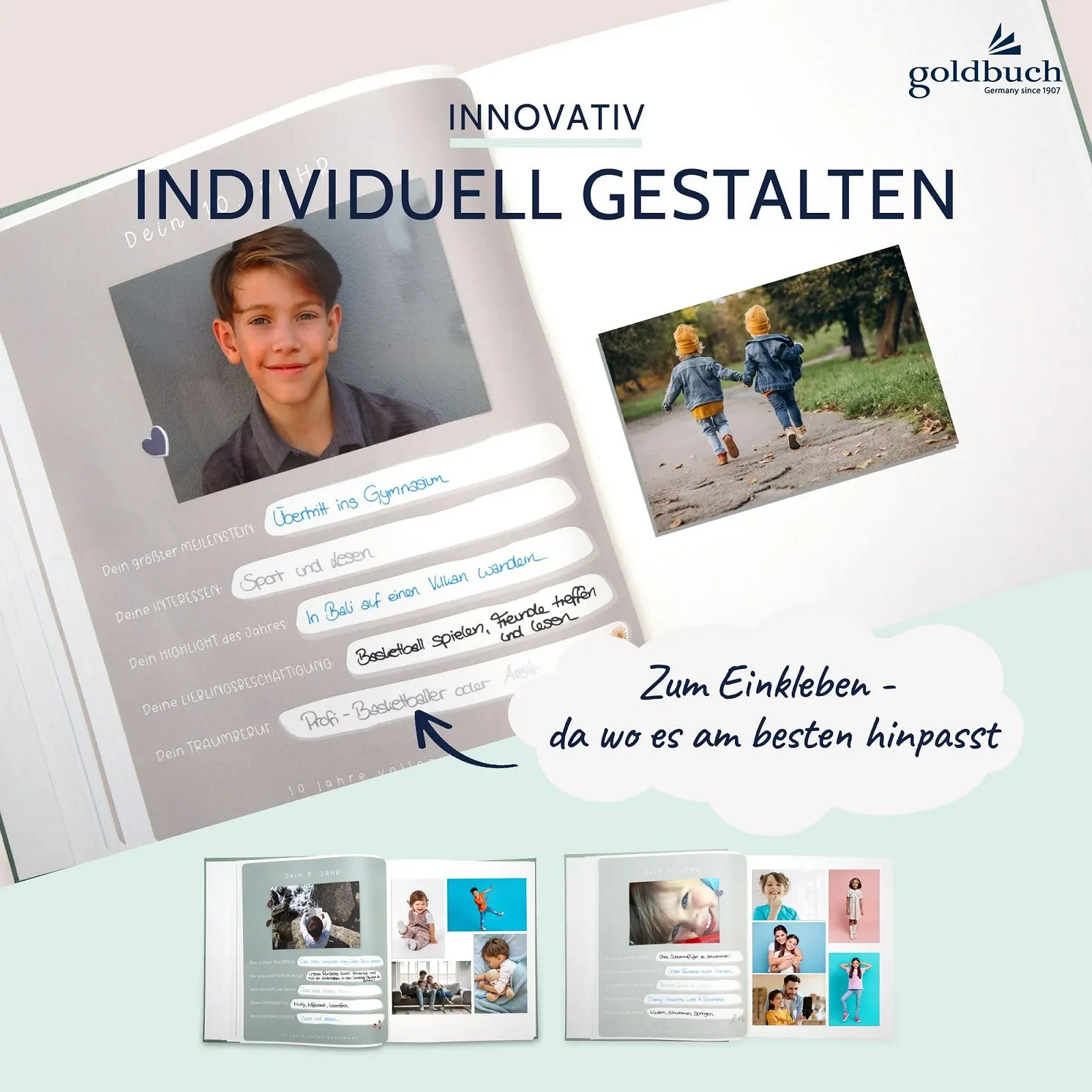 Фотоальбом goldbuch Aus klein wird GRO", 30 x 31 x 6 cm, зеленый, фото №5 Фотоальбом goldbuch Aus klein wird GRO", 30 x 31 x 6 cm, зеленый, фото №5