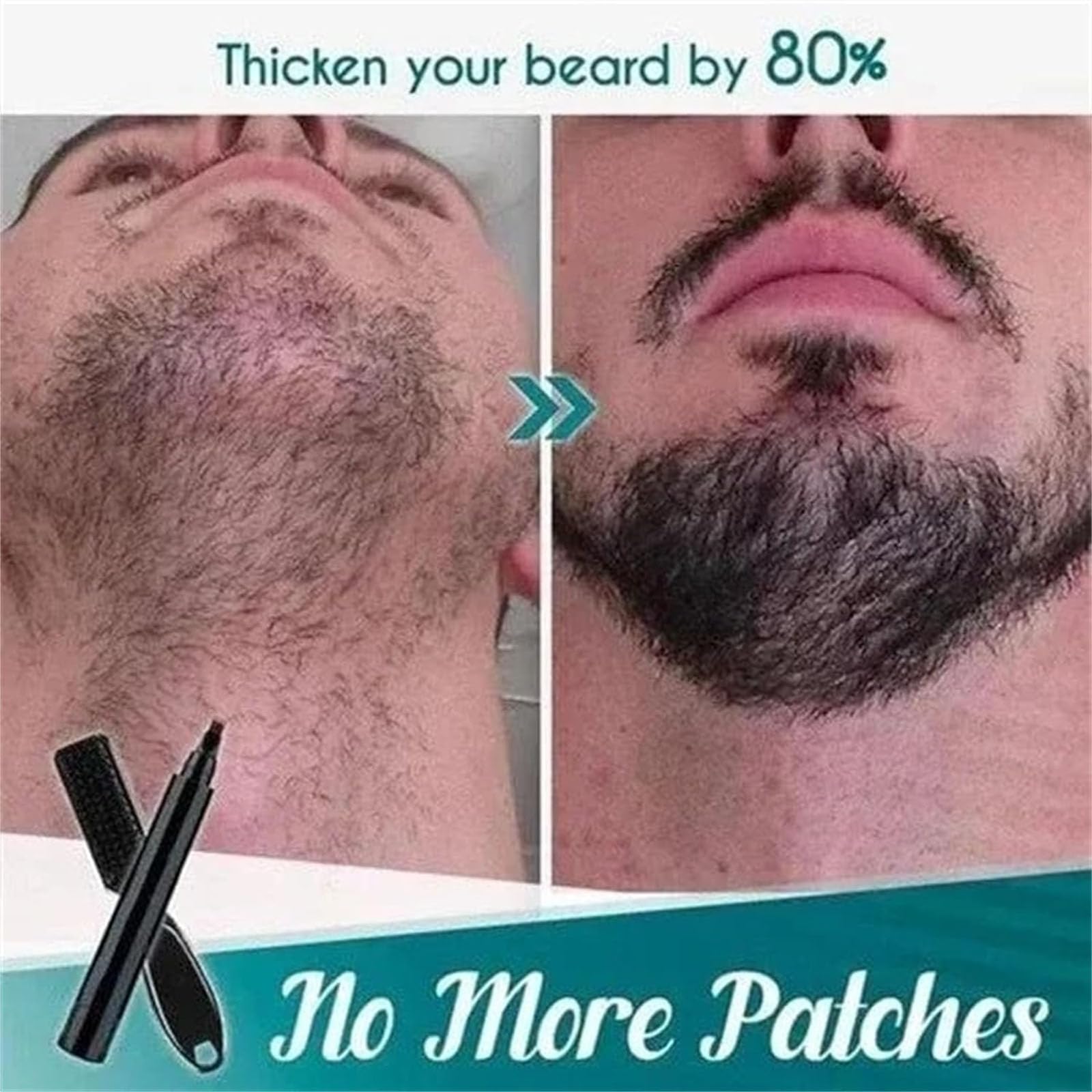 Карандаш для бровей и бороды 4 Points Multi Use Waterproof 4 Points Eyebrow Beard Pen Filler and Brush Beard Pen Filler для мужчин, фото №3
