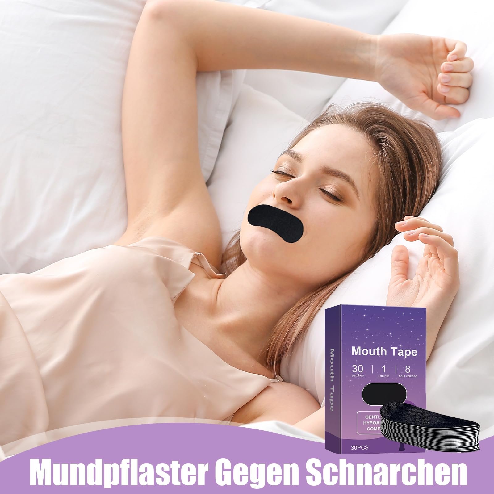 Смужки для рота для сну 90 шт, пластирі для рота для сну на ніч, сприяють диханню носом, фото №6