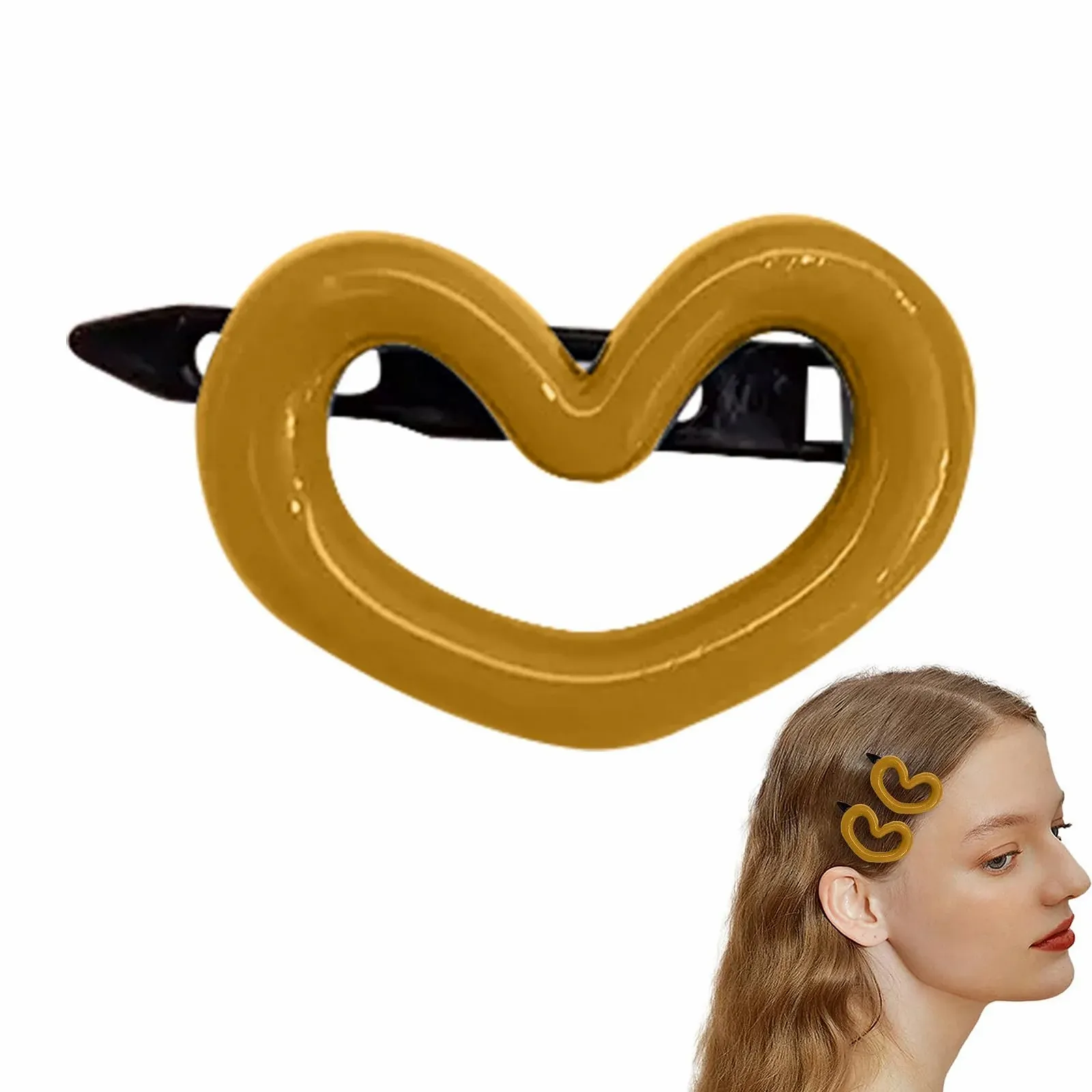 Заколка-краб Bexdug Серии Morandi В форме сердца Разных цветов, фото №8