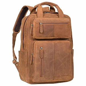 Купить Рюкзак STILORD Amos Genuine Leather Vintage Retro 17.3" Tan - dark brown - Фото 1 Рюкзак STILORD Amos Genuine Leather Vintage Retro 17.3" Tan - dark brown - Фото 1