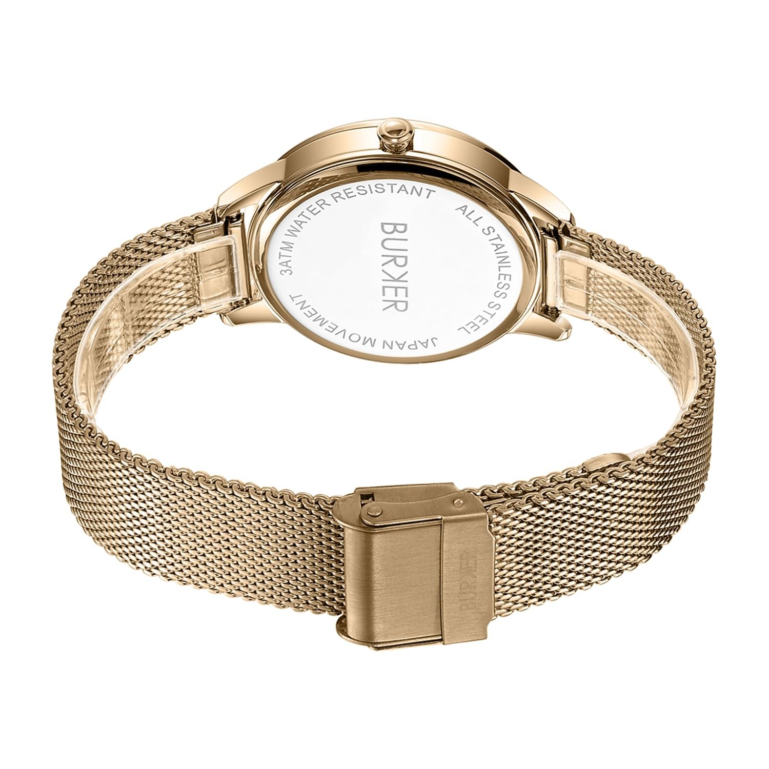 Жіночий годинник BURKER Emily Міланський браслет Нержавіюча сталь Аналоговий Кварц 3 ATM Водонепроникний, фото №3 Жіночий годинник BURKER Emily Міланський браслет Нержавіюча сталь Аналоговий Кварц 3 ATM Водонепроникний, фото №3