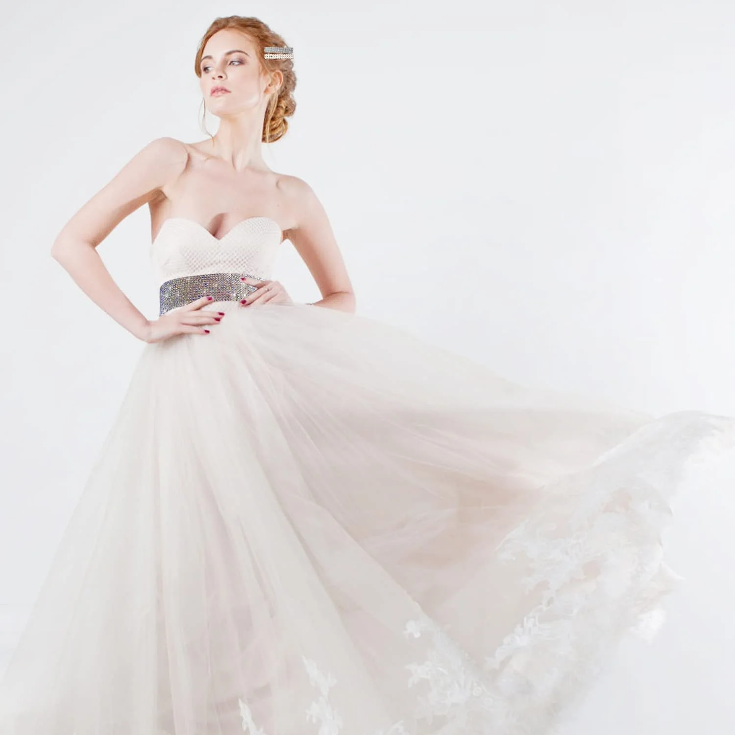 Хрустальная стразовая лента 3 ярда, самоклеящаяся лента со стразами, 2 мм стразы, 12 рядов, фото №5