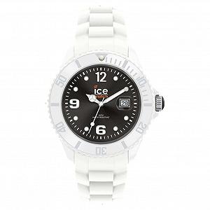 Часы Ice-Watch Ice-White Черный циферблат Маленький силиконовый ремешок SI.WK.S.S - Фото 1