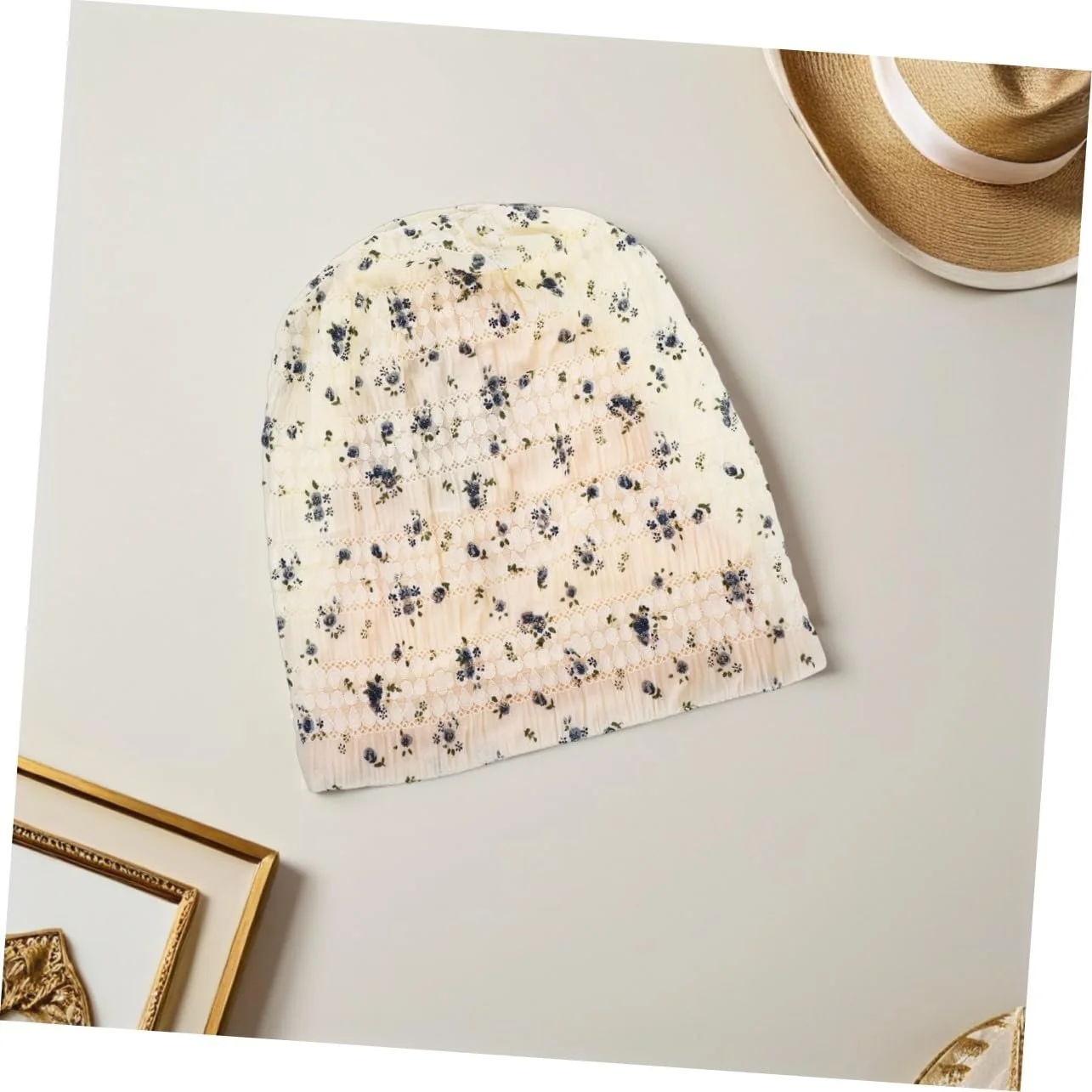 Шапка OATIPHO Багатофункціональна бежева з мереживом, фото №6 Шапка OATIPHO Багатофункціональна бежева з мереживом, фото №6