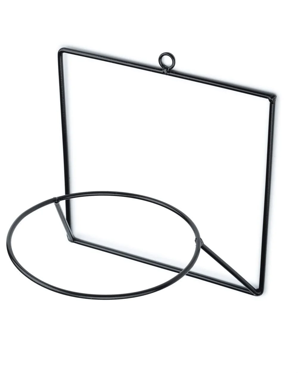 Настенный держатель для цветов HowHomely 22 см x 22 см металлический Черный, фото №3