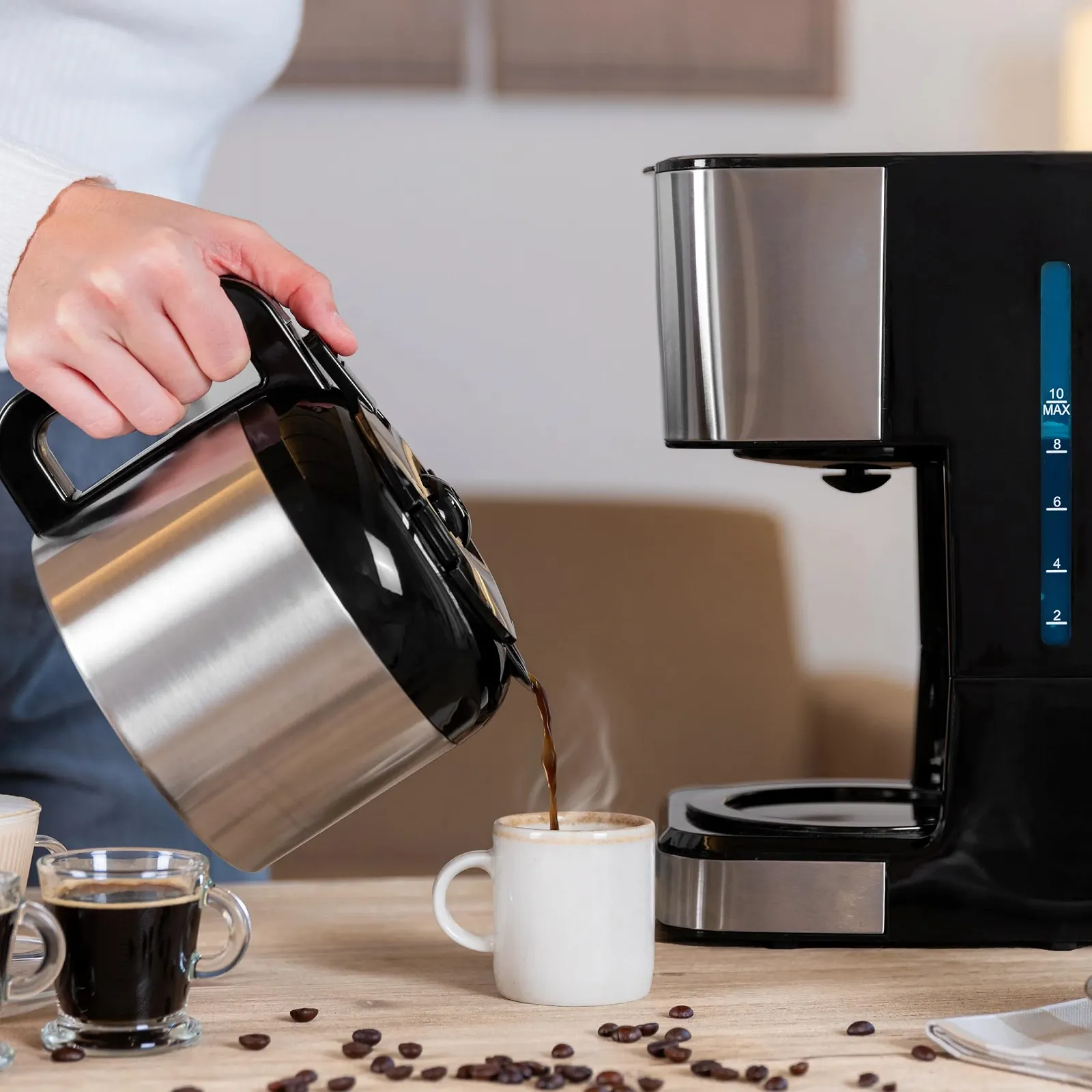 Крапельна кавоварка Cecotec Coffee 66 Drop & Thermal 950 Вт 1.2 л 10 чашок Extreme Aroma Technology, фото №8