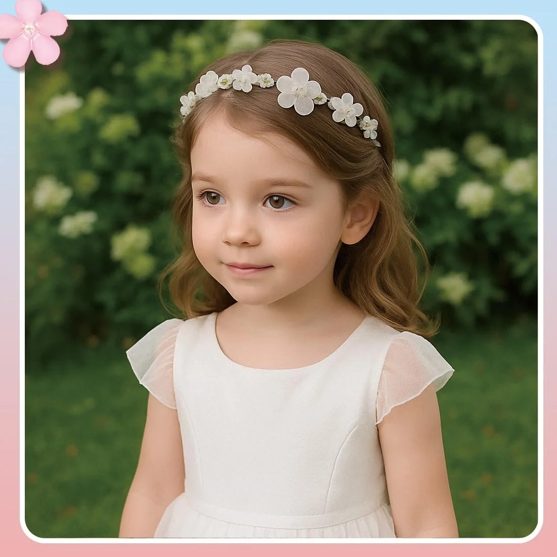 Набір з 2 жіночих квіткових обручів для волосся, фото №5