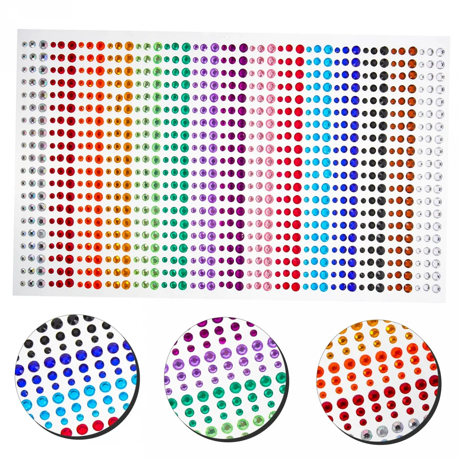 Наклейки зі стразами для манікюру 2 аркуші Різдвяні прикраси Стрази, фото №6