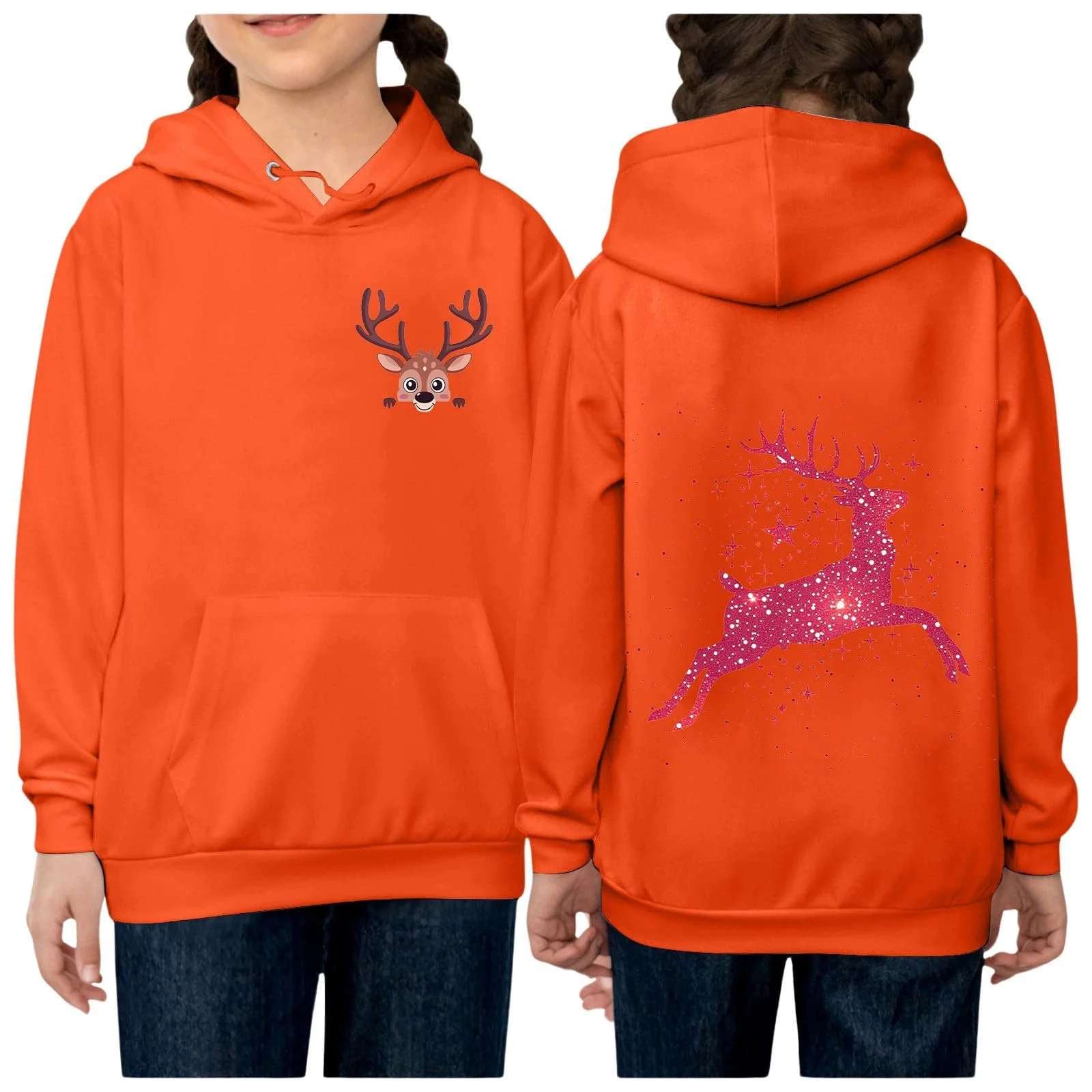 Худі Різдвяне для дівчаток, Пуловер, Довгий рукав, фото №3