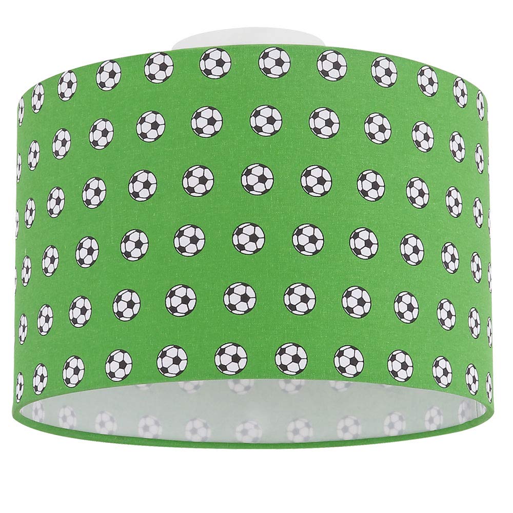 Світильник etc-shop Дитячий Стельовий Лампа Абажур Ігрова кімната Метал Білий Зелений 1x E27 Патрон Діаметр 30 x 25.5 см, фото №1