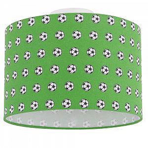 Світильник etc-shop Дитячий Стельовий Лампа Абажур Ігрова кімната Метал Білий Зелений 1x E27 Патрон Діаметр 30 x 25.5 см - Фото 1