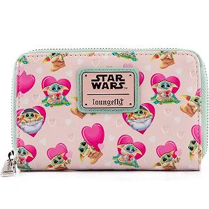 Кошелек на молнии Loungefly Mandalorian Grogu Valentines, Ocean Tides - Фото 1