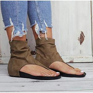 Босоножки Женские Летние Плоские Каблуки Круглый Носок synthetic.ua - Фото 1