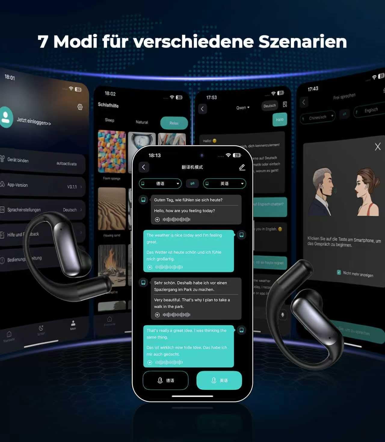 Навушники-перекладач JDBL з підтримкою 164 мов та ШІ чипом 4.0, фото №5