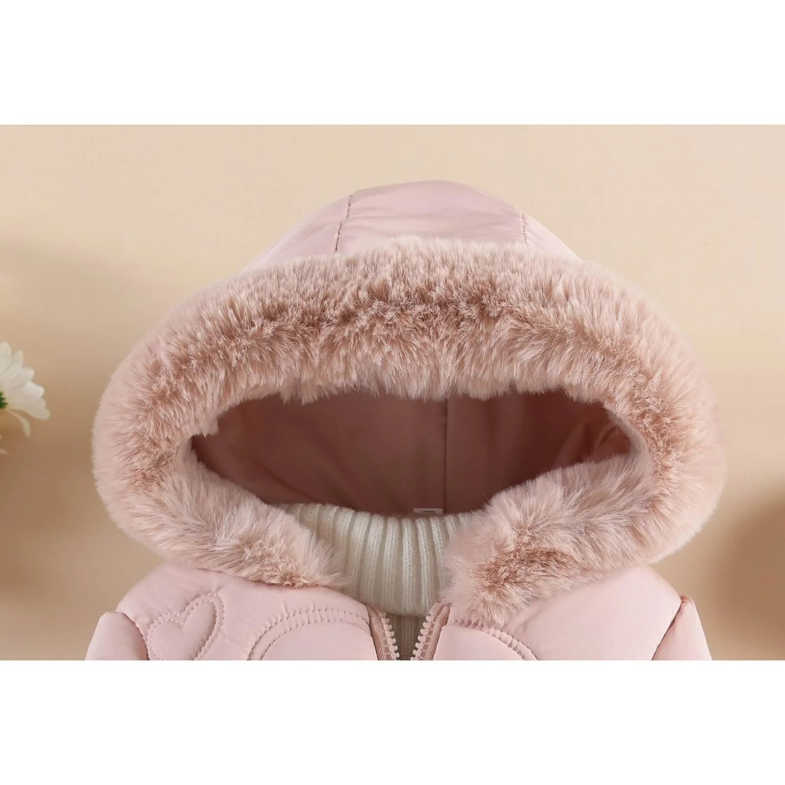 Зимове пальто Generisch для дівчаток з рукавичками з паєтками, фото №5