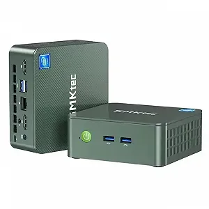 Міні ПК GMKtec NucBox G3 / Intel Lake N100 / RAM 8GB / SSD 256GB / 2 x HDMI / 1 x LAN / Wi-Fi 6 / Bluetooth 5.2 / Windows 11 Pro / Зелений - Фото 1