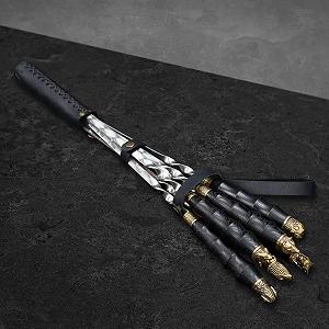 Набор шампуров Бор в кожаном кейсе 6 предметов synthetic.ua - Фото 1