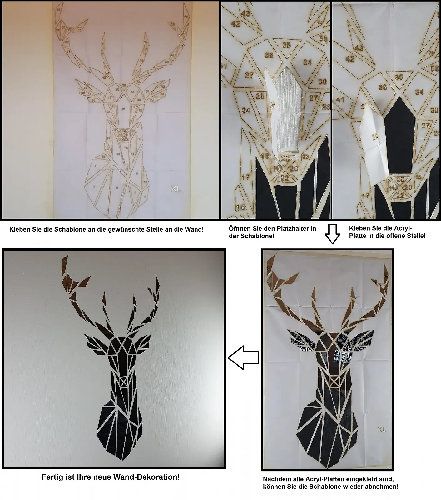 Наклейка на стіну trooplex Дзеркальна 3D Олень Акрилова Срібляста XL 86 см, фото №7 Наклейка на стіну trooplex Дзеркальна 3D Олень Акрилова Срібляста XL 86 см, фото №7