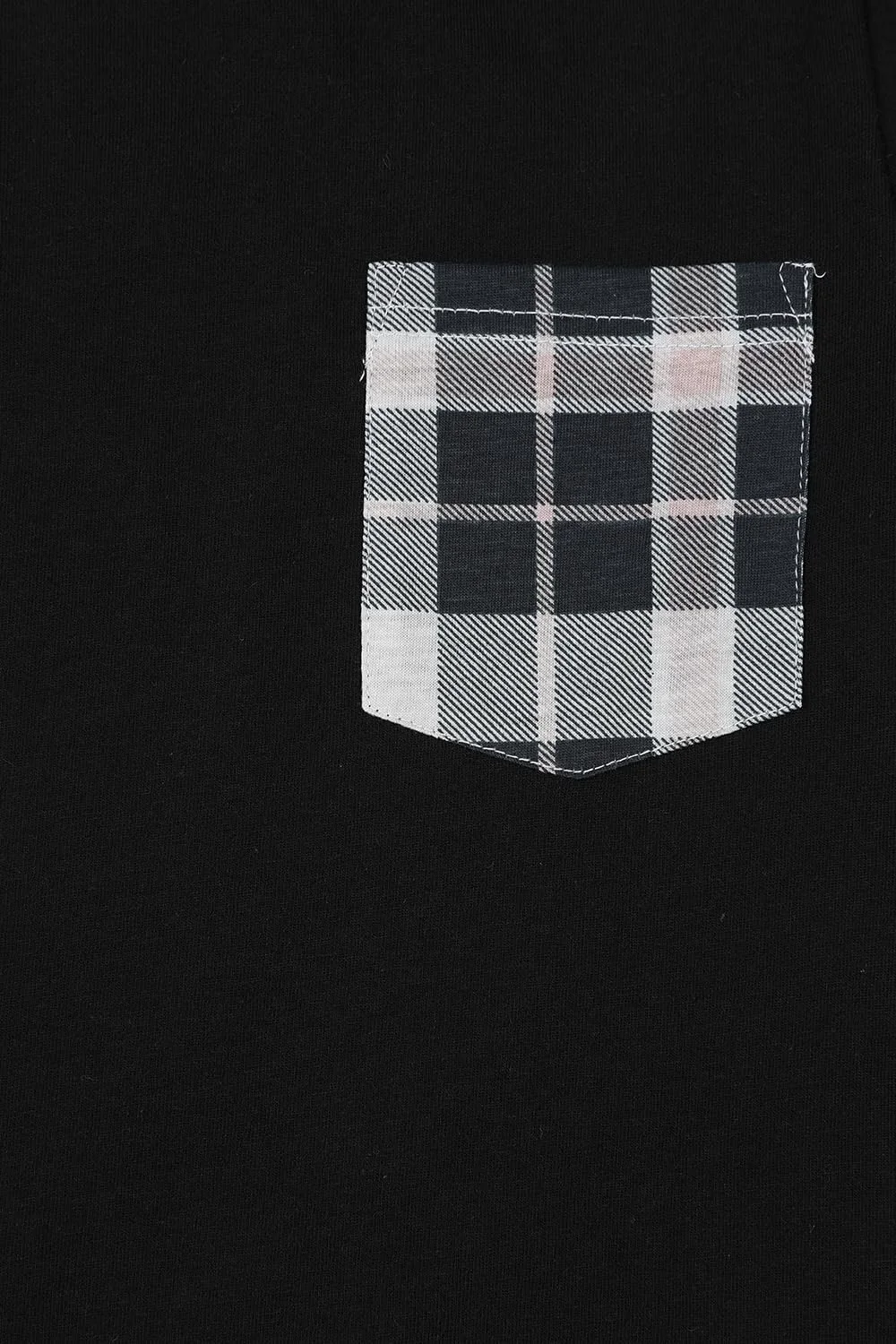 Піжама для дівчат Чорний та Сірий Шотландка Довга, фото №3