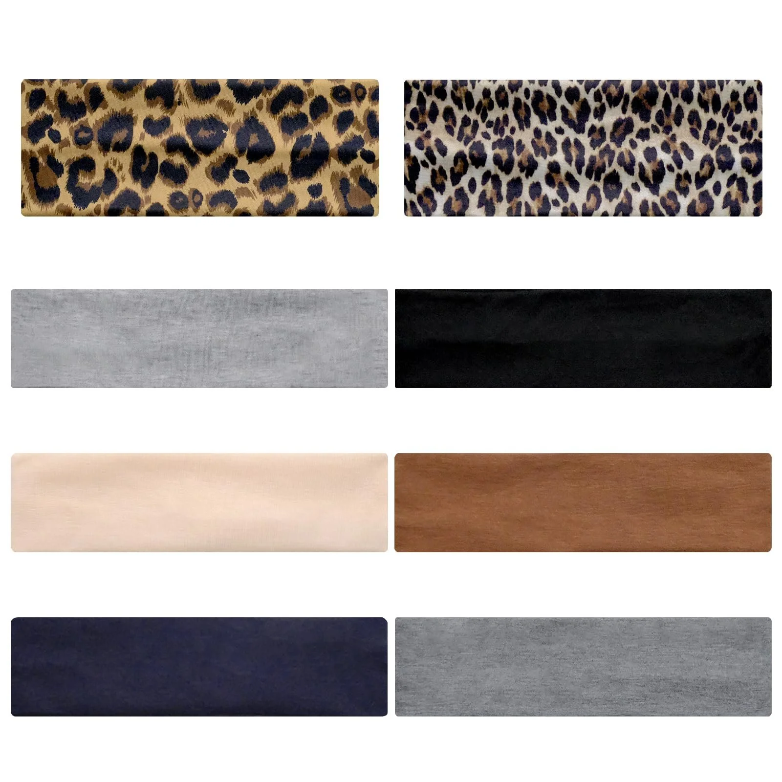 Набір спортивних пов'язок на голову для жінок, 8 шт, еластичні, фото №1