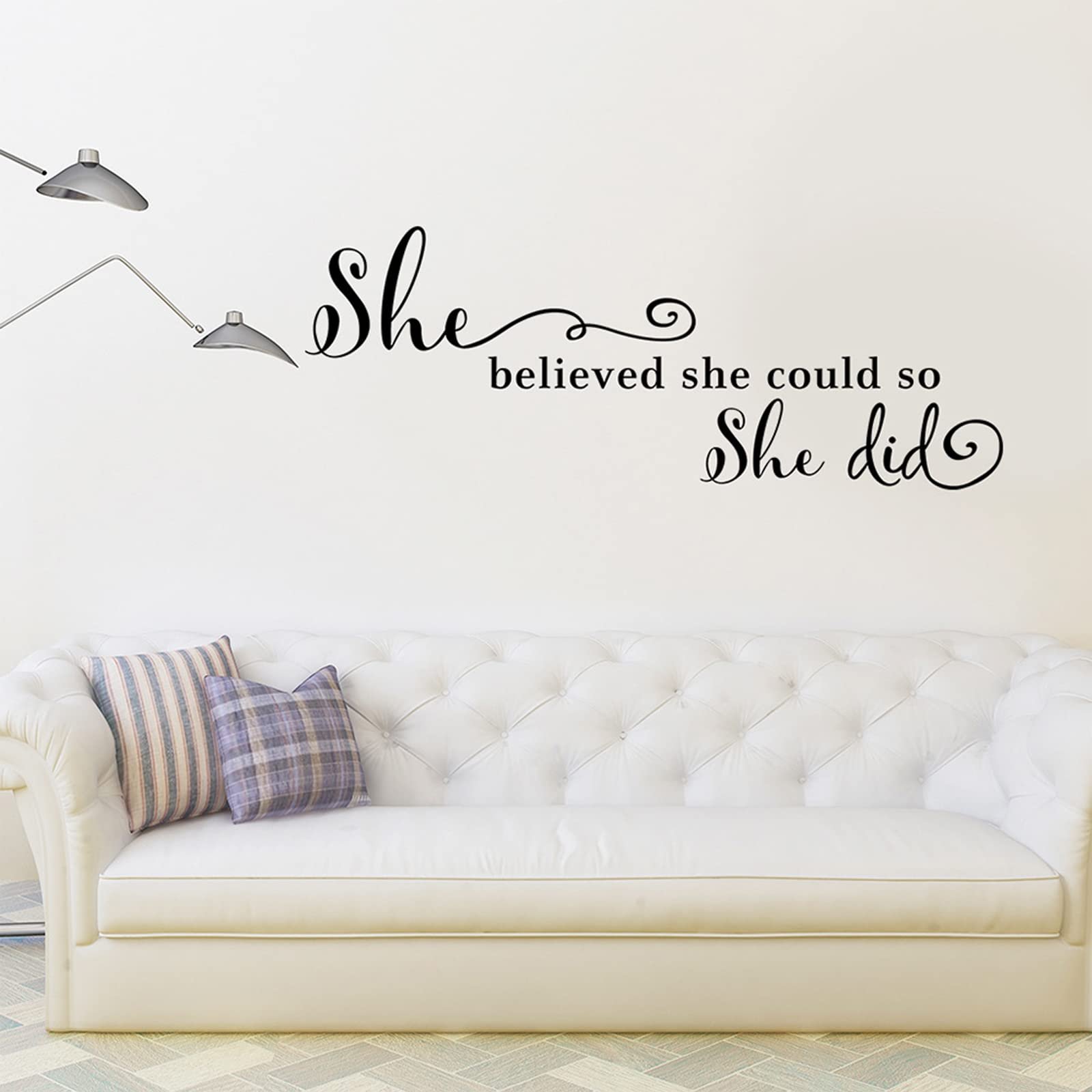 Наклейка на стіну She Believed She Could So She Did Вінілова, фото №5 Наклейка на стіну She Believed She Could So She Did Вінілова, фото №5