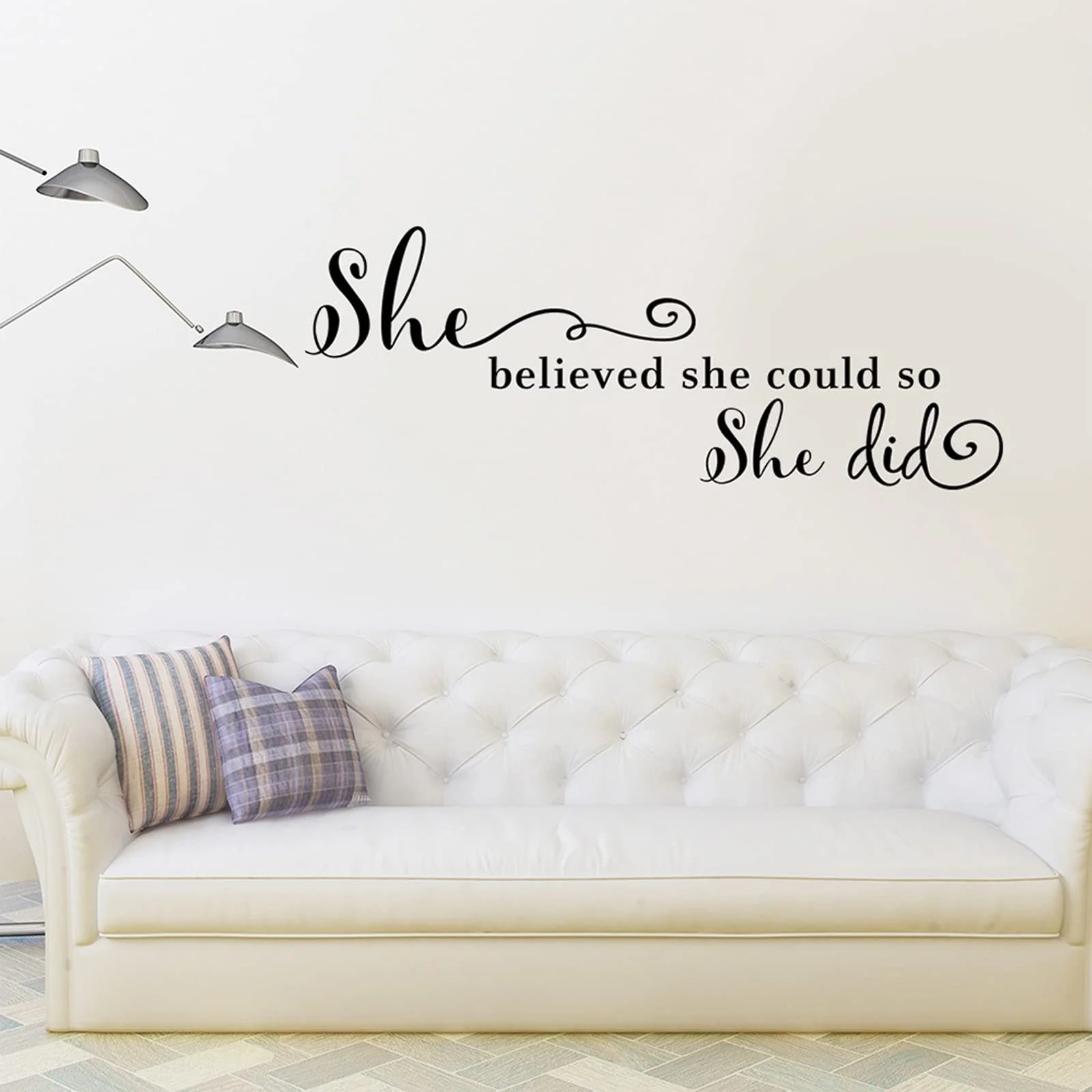 Наклейка на стену She Believed She Could So She Did Виниловая, фото №5