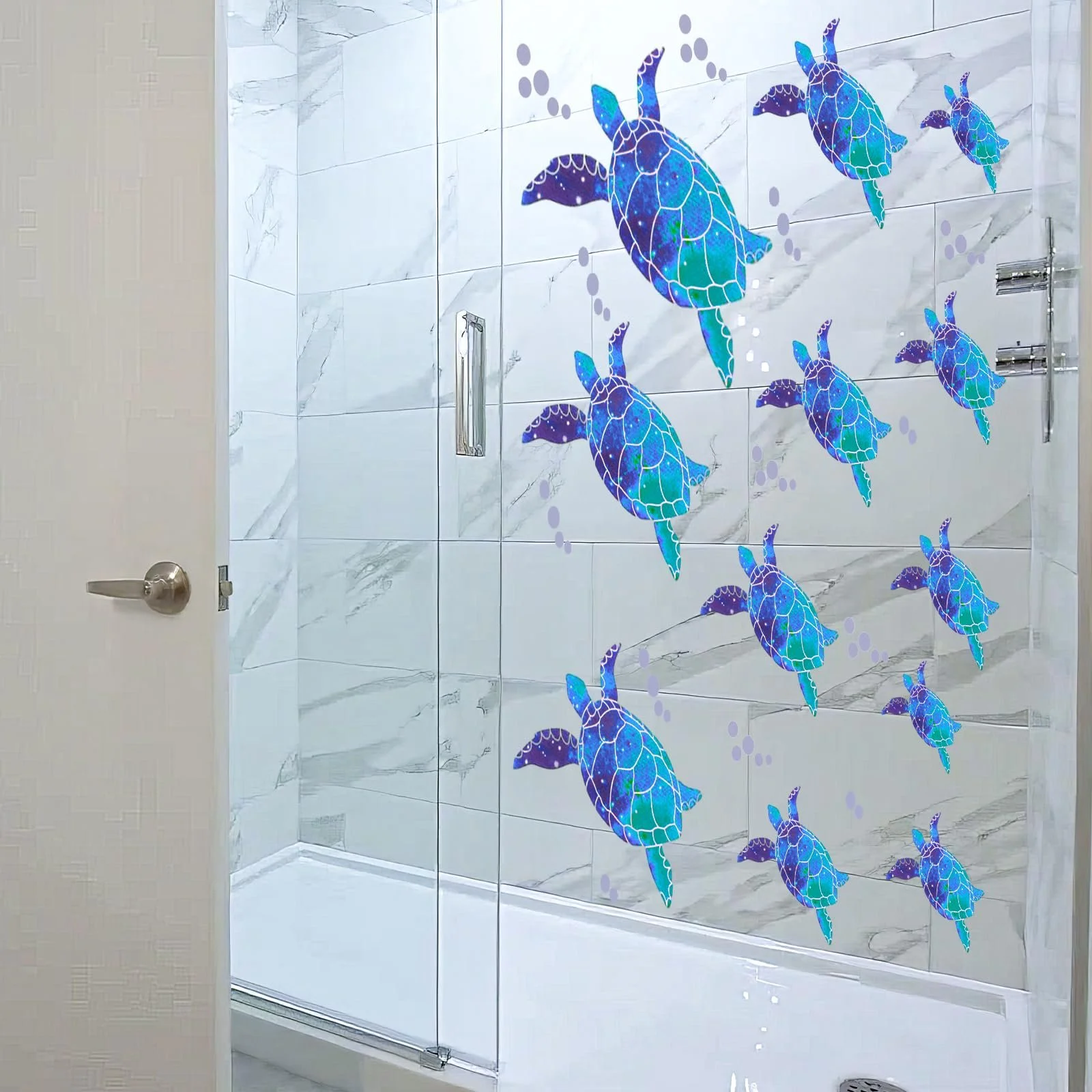 Настінні наклейки Морські черепахи 27 штук Сині, фото №6