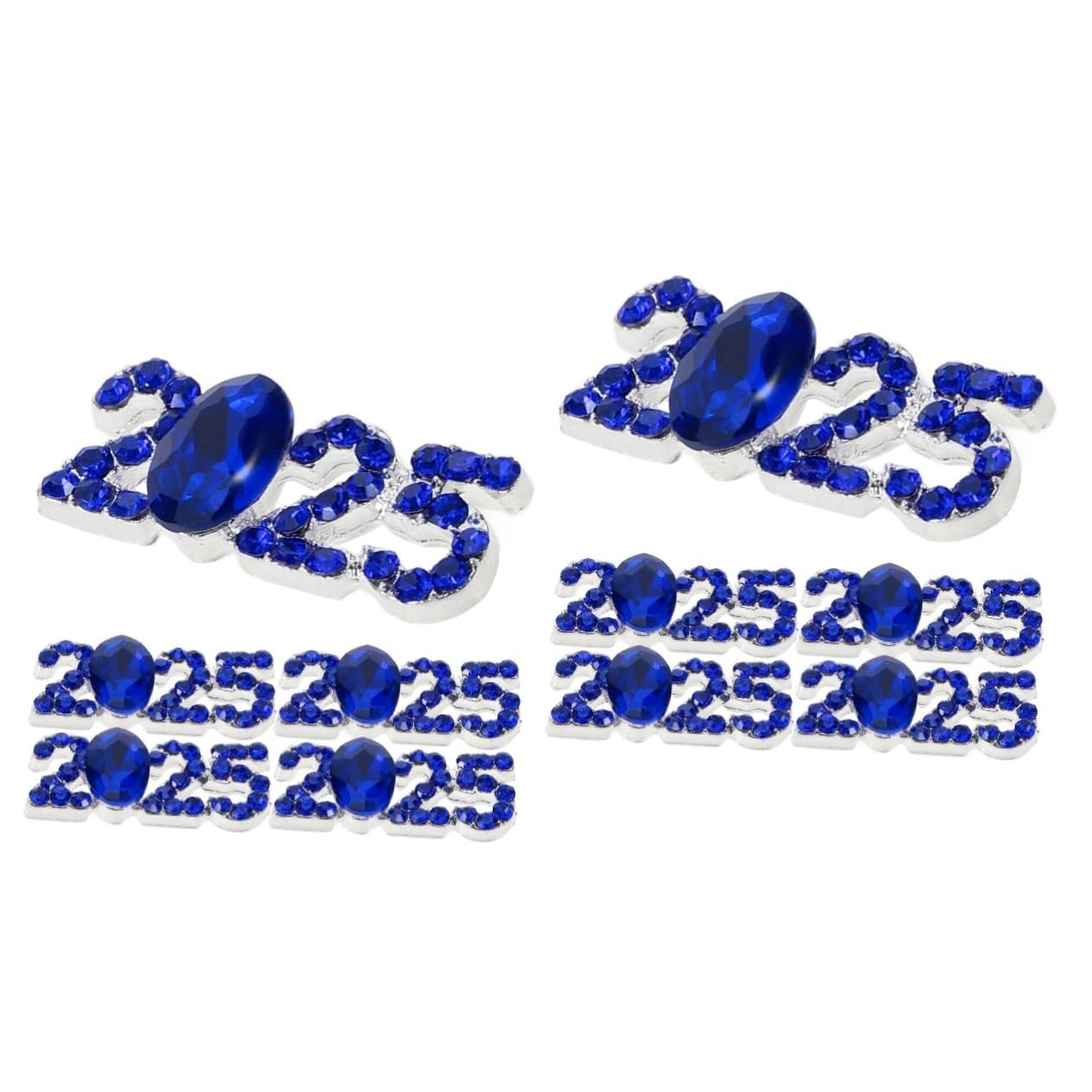 Украшения для ногтей COHEALI 2025, 10 шт., 3D подвески для маникюра в форме чисел, блестки и шармы, фото №1