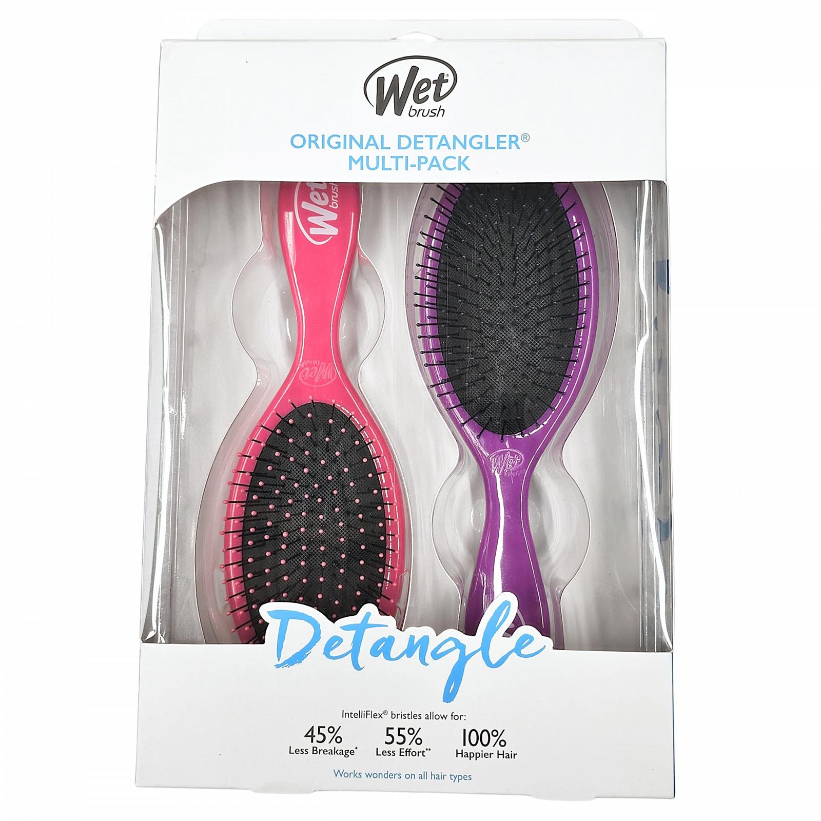 Щітка для волосся Wet Brush Original Detangler Рожевий/фіолетовий, 2 шт, фото №10