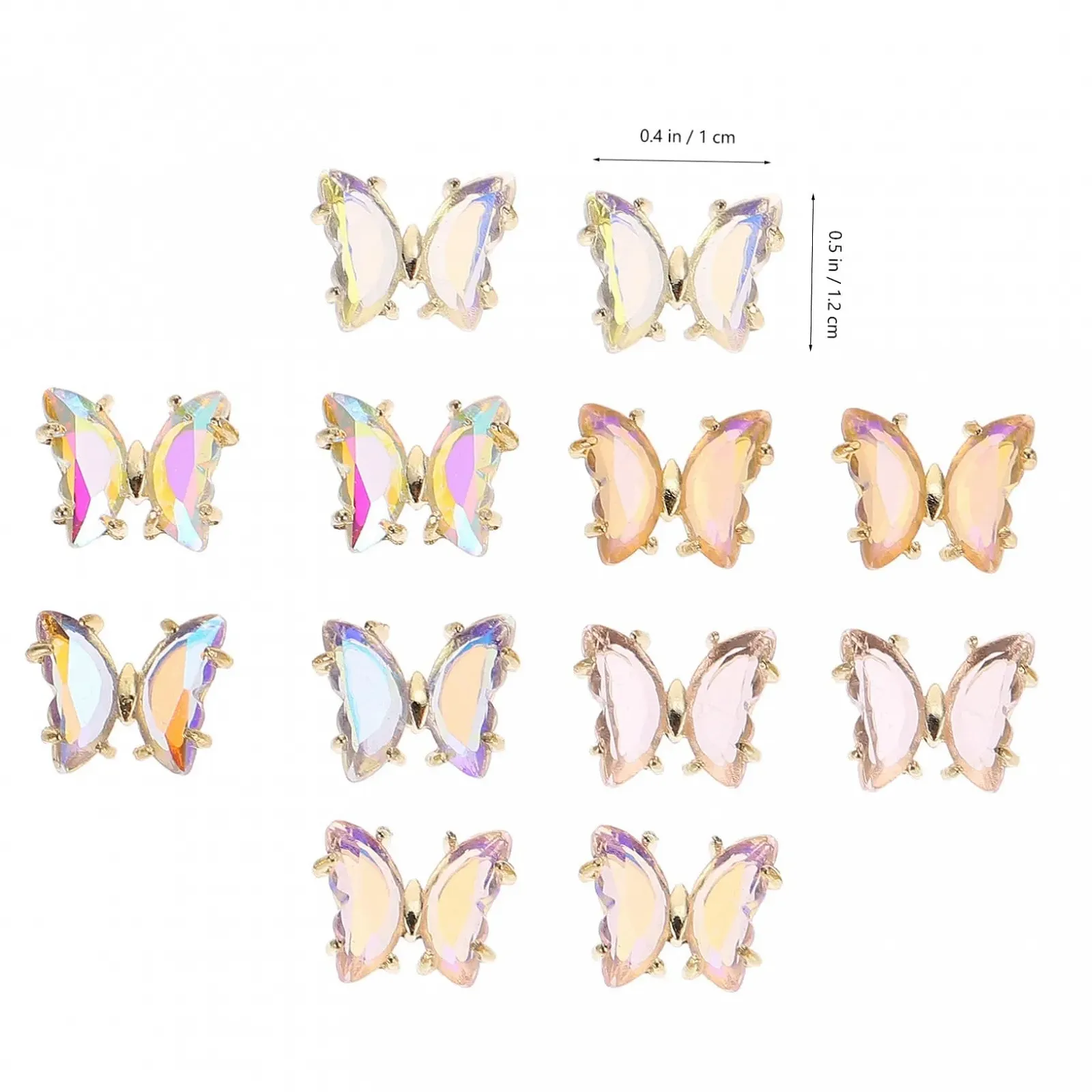 Украшение для ногтей Бабочка FRCOLOR 36 шт., подвеска для маникюра, стразы, украшения для ногтей, бриллиантовые орнаменты, украшения для маникюра, аксессуары для ногтей, 3D цинк, фото №9