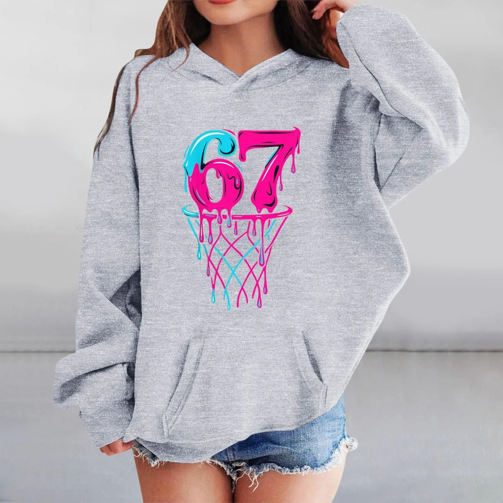 67-Drucke Толстовка, Худи для мальчиков размер 164 158 134, Essentials 176 Пуловер, Свитеры, Мягкий Детский Теплый Пушистый Пуловер для девочек, Куртка-толстовка, Зимняя куртка, Зимний Джемпер, Подростковая детская одежда, фото №3